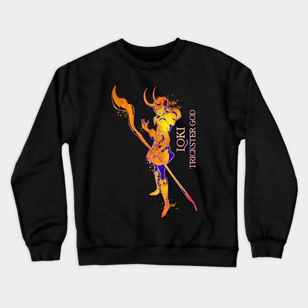 Viking Trickster God Loki Crewneck Sweatshirt by Modern Medieval Design